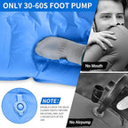 78in x 29in x 5in Camping Sleeping Pad, Upgraded Durable Waterproof Compact Traveling Air Mattress, Built-in Foot Pump, Ultralight Inflatable Sleeping Mat for Backpacking, Hiking