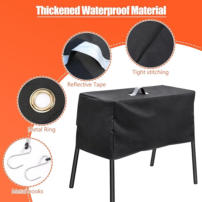 QuliMetal Patio Cover and Carry Bag for Camp Chef 2 Burner Stove, Stove Grill Cover and Carry Bag for Camp Chef Stove EX60P, EX60LW, EX60PP, EX60B, EX280LW, EX170LW, Gas One B-5000 B-4545 B-4900