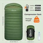 XL Sleeping Bag-600 Fill Power Down Sleeping Bag for Adults, Ultralight Ideal for Backpacking, Camping, Hiking