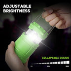 4-Pack Mini LED Green Camping Lanterns, Portable Camping Lights, Outdoor Handled Lamps, Essential Emergency Lights for Power Outages, Hiking, Hurricane
