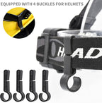 DARKBEAM Hard hat Headlamp COB LED Floodlight with Red Light USB Rechargeable 2000 Lumen - Car Maintenance and Night Construction - Included Rechargeable Battery Last for 6-10 Hours