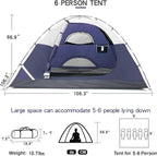 CAMEL CROWN 4/6 Person Tent Waterproof Lightweight Portable Backpacking Tent for Outdoor Camping Hiking