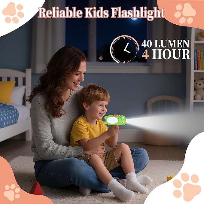 KunHe 5 Pack Animal Flashlights for Kids 2 in 1 Camping Lantern Flashlights Christmas Stocking Stuffers Flashlights Small Toddler Flashlight Kids Party Favors Halloween Christmas Gift for Girls Boys