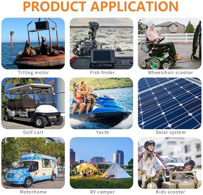 12V 50Ah Lithium Battery - Built-in 50A BMS, 5000+ Deep Cycles LiFePO4 Battery, Perfect for RV, Camping, Home Storage,Trolling Motor,Solar, Power Wheel Chair, Travel Trailer (2 Pack)