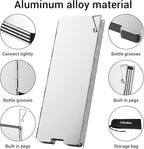 Camp Stove Windscreen, Ohuhu Camping Stove Windscreen 8/10/12 Plates Aluminum Folding Portable Camping Stove Windshield Grill Wind Screen for Camp with Carry Bag for Camping Hiking Picnic Backpacking