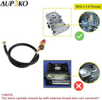 Aupoko Dual Fuel Camp Stove Replacement Hose, Portable Propane Stove Replacement 27.5 Inch Hose Convert to 1LB Disposal Bottle, M16 x 1.5 Propane Regulator Hose for Portable Stove