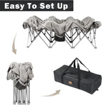 Naturehike CosyWild 2 Person Camping Cot Frame Only, Air Mattress Not Included, Folding Full Size Camping Bed Frame with Side Pocket and Carry Bag