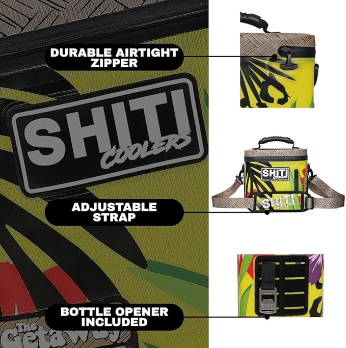 SHITI Coolers Cooler for Camping, Travel, Beach, Soft Lunch Box for Food, Drinks & Ice, Portable, Waterproof 24 Hr Insulated Bag with Shoulder Straps, Customizable