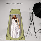 Your Choice Pop Up Privacy Shower Tent, 3.9 x 3.9 x 6.2FT Portable Camping Changing Room, Instant Setup Outdoor Shelter with Silver Coating, Vent Window & Carry Bag for Beach, Hiking & RV | Portable, for Camping, Beach, Hiking, with Carry Bag, Quick Setup
