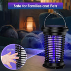 PALONE Bug Zapper for Outdoor & Indoor, USB Rechargeable Solar Bug Zapper with 5.5W Solar Power, Electric Fly Traps, Insect Zapper for Patio, Backyard, Garden, Camping