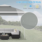 ECOTOUGE Canopy Tent Instant Shelter Canopy with Carrying Roller Bag, Outdoor Party Gazebo with Waterproof and UV Resistant for Parties, Camping, Picnic (Grey-White, 11FT)