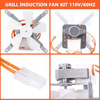 QuliMetal Induction Fan Replacement Part for Pit Boss, Traeger, Camp Chef, Z Grills and Sam's Club Pellet Grills – Durable Smoker Fan Motor Kit for Traeger KIT0019, Pit Boss Replacement Fan