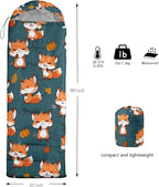 HOSIMA Dear Hunting Pattern Cold Weather Sleeping Bags for Kids Adults,Black Light Weight Waterproof Sleeping Bags for Outdoors Hiking.