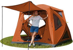 TIMBER RIDGE Camping Tent, 4 Person Instant Pop Up Hub Tent with 8 Windows, Easy 60 Second Setup, Weather Resistant Family Cabin Tents with Rain Fly for Camping, Hiking, Outdoor Travel