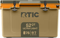 RTIC Ultra-Light 52 Quart Hard Cooler Insulated Portable Ice Chest Box for Beach, Drink, Beverage, Camping, Picnic, Fishing, Boat, Barbecue, 30% Lighter Than Rotomolded Coolers