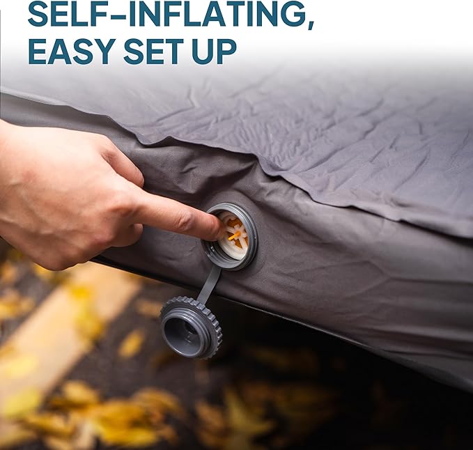 LOSTHORIZON Camping Air Mattress with Foam, Self Inflating Sleeping Pad with Pump Sack, 4.5" Thick, R-Value 13, for RAV4