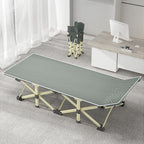CHICIRIS Folding Camping Cots Portable Sleeping Cot Lightweight Camping Beds for Outdoor Living Rooms, Steel Navy Blue 190 * 67 * 30cm (Dark Green)
