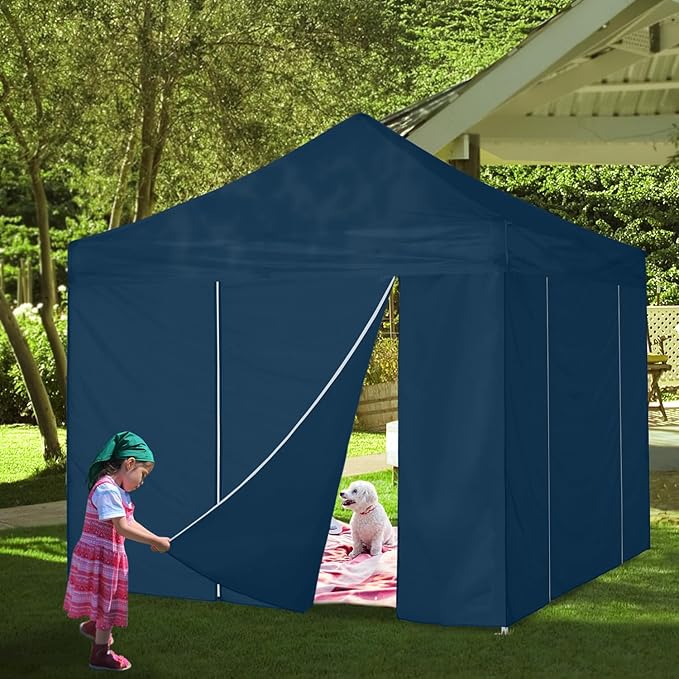 COOSHADE Instant Canopy SunWall 10x10 Canopy SideWall for Pop up Canopy Tent, 1 Pack Door Wall Only, Navy Blue