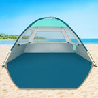 COMMOUDS Beach Tent Sun Shade for 3/4/6/8 Person, UPF 50+ Beach Sun Shelter Canopy Tent, Lightweight, Easy Set Up and Carry