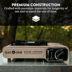 Gas One GS-3400P Propane or Butane Stove Dual Fuel Stove Portable Camping Stove - Patented - with Carrying Case Great for Emergency Preparedness Kit