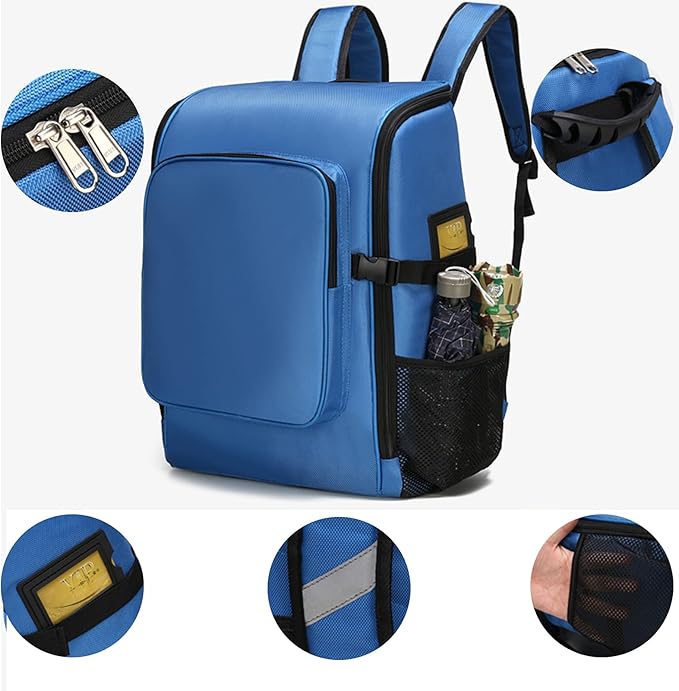 Camping Backpack First Aid, Utility Pouch Emergency Survival Kit Outdoor Backpack Bag for Home Car Hunting Workplace Camping Travel(Peacock Blue)