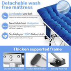 2 Pack Camping Cot with Comfortable Mattress Cots for Sleeping with Pad Heavy Duty Camping Bed 2 Person Folding Cot Include Carry Bag Camping Cots for Adults Kids Indoor Outdoor