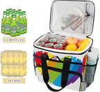 AUUXVA Cooler Bag Large Camping Cooler Tote Lunch Cooler Bag Leakproof Insulated Waterproof Lunch Box