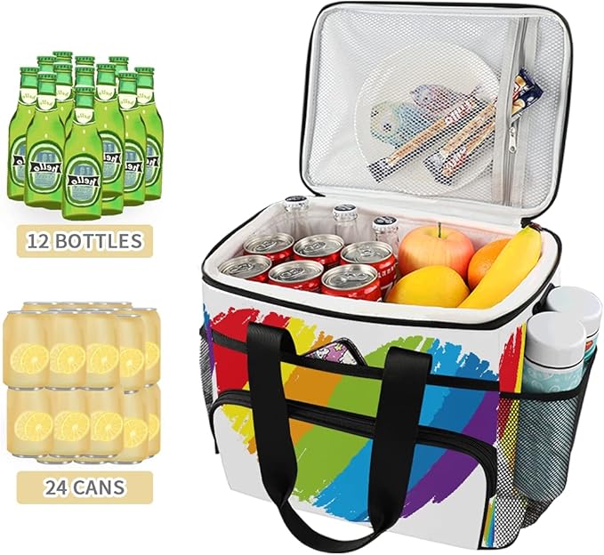 AUUXVA Cooler Bag Large Camping Cooler Tote Lunch Cooler Bag Leakproof Insulated Waterproof Lunch Box