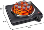 Electric Charcoal Burner Stove Portable Hot Plate Grill Coal Burners Heating Plate 700W Charcoals Starter Heater with Smart Heat Control & Stainless Steel Fast Heating for Cooking Top Countertop