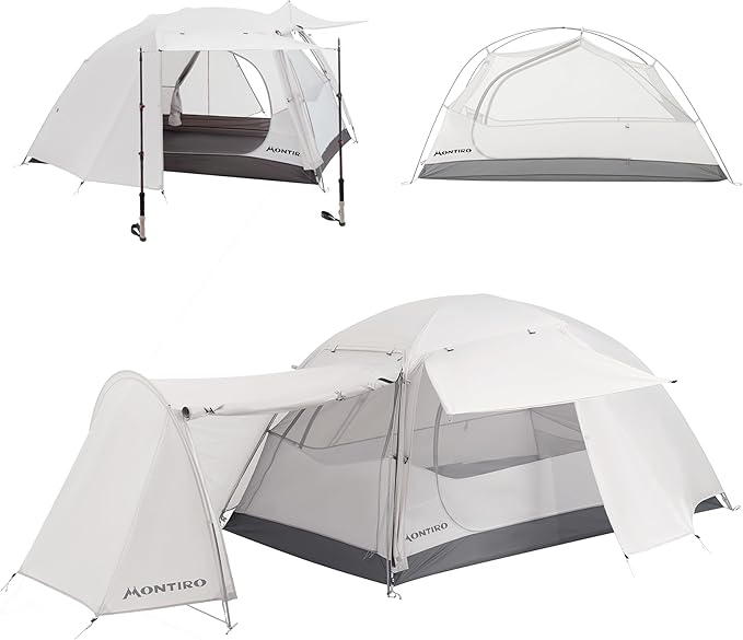 Triphyr Backpacking Tent with F-Nexus Extension 2-Person Combo, Attachable Extension Shelter, Lightweight 2 Person Tent for Backpacking Camping Hiking & Biking