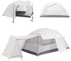 Triphyr Backpacking Tent with F-Nexus Extension 2-Person Combo, Attachable Extension Shelter, Lightweight 2 Person Tent for Backpacking Camping Hiking & Biking
