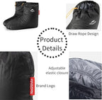 Naturehike Ultralight Winter Goose Down Booties, Camping Warm & Cozy Down Sleeping Socks for Men & Women, Down Filled Slipper Boots with Storage Bag