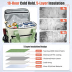 Backpack Cooler for Women, AYAMAYA Stylish 35 Cans Leakproof Soft Cooler Backpack, Waterproof Insulated Lunchbox Shoulder Bag Keeps Cold for Up to 18 Hours for Camping, Beach, Work, Picnic, Travel