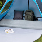 Goplus Memory Foam Camping Mattress, Portable Roll up Sleeping Pad w/Anti-Slip Bottom, Travel Bag, Single/Twin Waterproof Floor Mat, Guest Bed