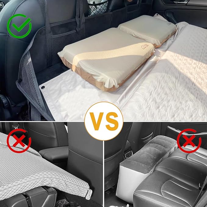 Car Rear Seat Mattress Extension Plate, Portable Mattress for Sleeping, Foldable Back Seat Extender, Increase Travel Trunk Space and Car Bed Camping Space for SUV/Model Y/3