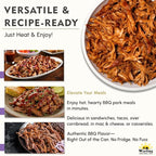 Grandma Werling’s Shredded Seasoned Pork with BBQ Sauce 14.5 Oz Fully Cooked Heat & Serve Premium Canned Meat Shelf Stable for Pantry Staples, Emergency Food Storage, Survival & Daily Quick Meals Canned Food Pack of 6