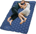 KingCamp Sleeping Pad for Camping, Ultralight Connectable Inflatable Sleeping Pad Camping Mattress with 6.3" Built-in Pillow & Foot Pump for Backpacking Hiking Tent Cot