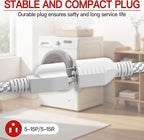 16/3 Braided Extension Cord 15 FT, Braided Extension Cord Flexible & Durable, Indoor 3 Prong Power Cable, Suitable for Home and Office, 13 Amp 1625 Watt 125VAC 16AWG, ETL Listed
