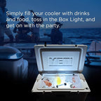 HEXNUB Cooler Box Lights, Waterproof, Rechargeable LED Lights Compatible with YETI, RTIC, ORCA, Ninja, Igloo, Coleman Ice Chest, Magnetic Base, Great for Camping Fishing Hunting Boating, 2-Pack