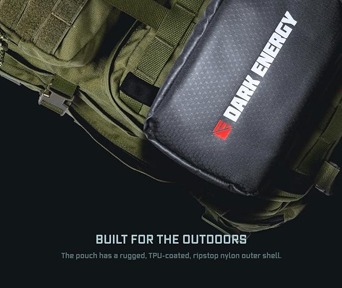 Dark Energy Spectre 18W Folding Solar Panel with Water-Resistant Molle Travel Bag for Electronics | Charge Any Device, Anywhere, Anytime via Solar Panel or Signature Series Wall and Car Adapters