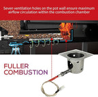 7-Hole Firepot & Hot Rod Igniter Kit Compatible with Traeger, Pit Boss, Camp Chef, Z Grills – Heavy Duty 14-Gauge Steel Burn Pot Assembly Replaces KIT0396 74254 (Includes Screws & Fuse)