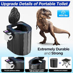 PANKAY Portable Toilet with Pop up Privacy Tent, X Large Camping Toilet Portable Potty for Adults, Outdoor Shower Tent Changing Room, Instant Pop Up, Washable Foldable Camp Toilet Kit with Carry Bag