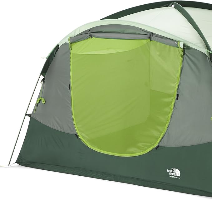THE NORTH FACE Sequoia 4 Tent - Four-Person Waterproof Camping Tent, Spacious & Easy to Set Up, 2 Zipper Doors, Agave Green/Granny Smith, One Size