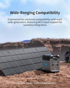 400W Portable Solar Panel with Adjustable Kickstand, Foldable & Durable, 23.5% High Efficiency, Waterproof IP68 for Power Station Off Grid Outdoor Adventures Camping RV Road Trip (400W Solar Panel)