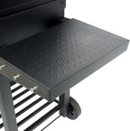 Grill Boss 24 Inch Charcoal BBQ Grill with Side Shelves, Built-In Thermometer, Black
