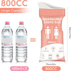 DIBBATU Disposable Urine Bag, 12/24 PCS Pee Bags for Travel for Women/Men, 800ML Emergency Portable Urinal Bag and Vomit Bags, Unisex Urinal Bag for Camping, Traffic Jams, Pregnant, Patient