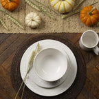 Dinner Plates Set 32 Piece Plate Set Kitchen Tableware Dish Ceramic Dishes to Eat Sets Food Dining Bar Home