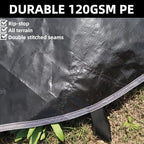 DANCHEL OUTDOOR B2 Portable Yurt with Stove Jack for Winter Camping, 4 Season Bell Tent Large Hot Tent 4/6 Person Family Camping Glamping Party 300D Oxford Khaki, 13ft/16.4ft