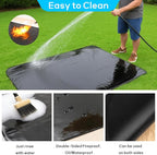 60 x 40 Inches Under Grill Mats for Outdoor Grill, Double-Sided Fireproof, Oil/Waterproof, Heat Resistant Grilling Mat, Fire Pit/Fireplace, Portable BBQ Protector for Decks, Lawns and Patios