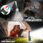 Banral Rechargeable Flashlights High Lumens - Super Bright Small Pocket Magnetic Flashlight, 8 Modes LED Tactical Flash Light, Dual Button Powerful Flashlight for Camping (2, Hunter Green)